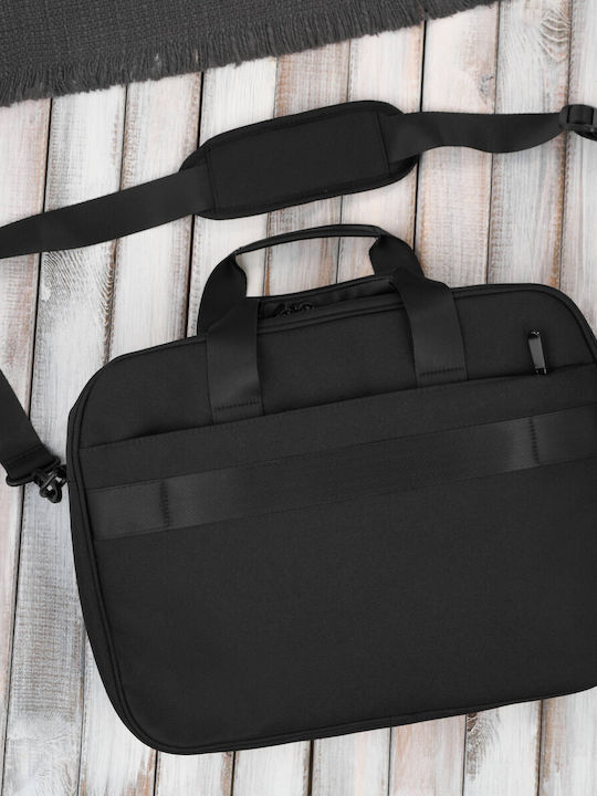 Laptop Bag Black Unisex Lightweight Material Shoulder Paolo Peruzzi As-02-bl