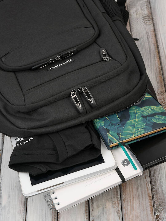 Мъжка Раница Laptop Backpack Travel Office Многофункционална Водоустойчива Уплътнена Черна As-03-bl