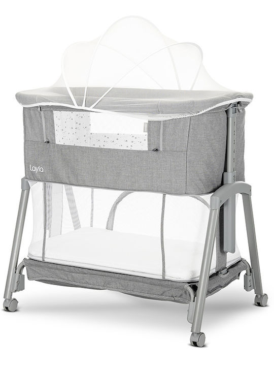 Lorelli Cradle with Mattress and Wheels Gray
