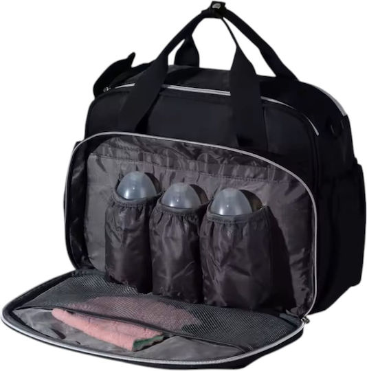 Lequeen Shoulder/Hand Diaper Bag Gray