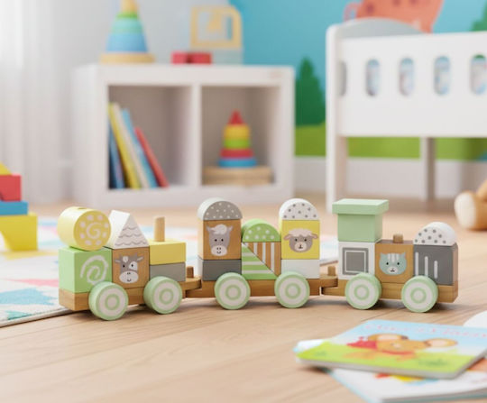 Joyland Building Blocks Wooden Train For 3+ Years