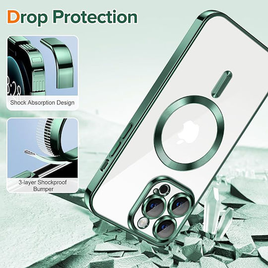 Techsuit Luxury Crystal Umschlag Rückseite Transparent (iPhone 12 Pro Max)