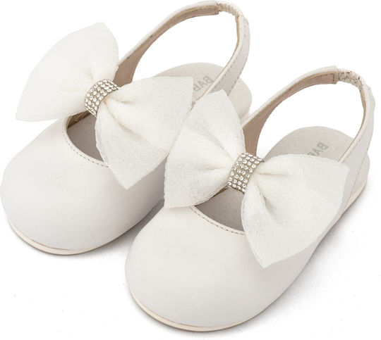 Babywalker White Baptism Leather Pumps