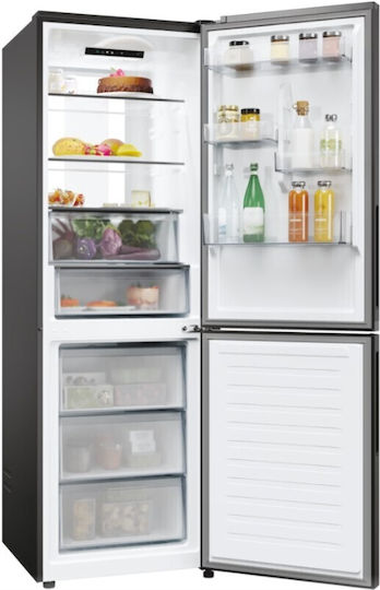 Kühl-Gefrierkombination 355Es NoFrost H185xB59.5xT66.7cm. Schwarz Fresco 500