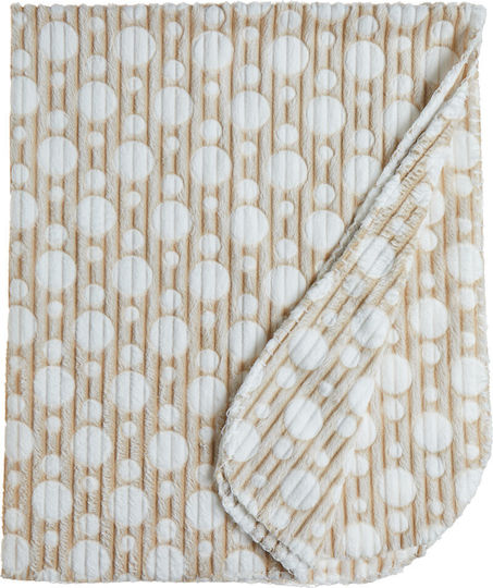 Tender Comforts Decke Wickeltücher für Kinderzimmer Beige mit Tierchen 75x90cm