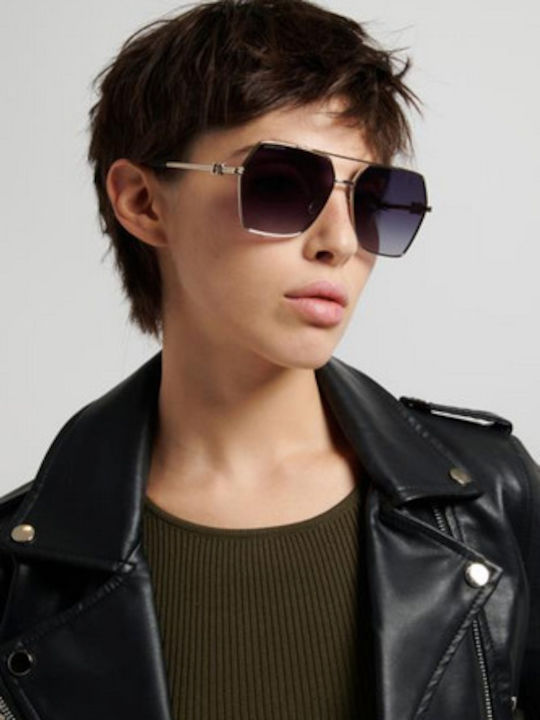 Dsquared2 Unisex Sunglasses with Gold Horn-Rimmed Frame and Gold Lens D2 0206/S J5G