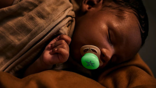 Philips Ultra Start Orthodontic Pacifiers Silicone Night with Case Little Star-Little Moon for 0-2 months 2pcs