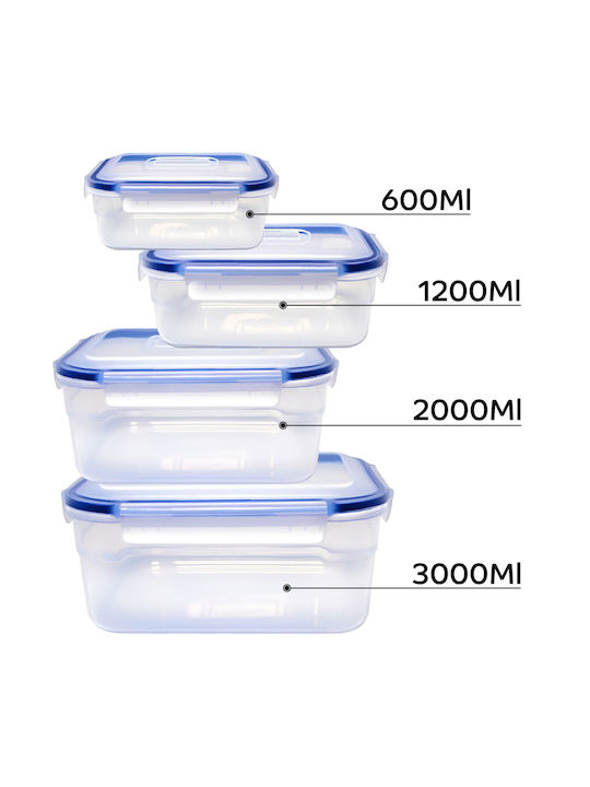 Cheffinger Set 4 Compact Stackable Storage Boxes Sienna