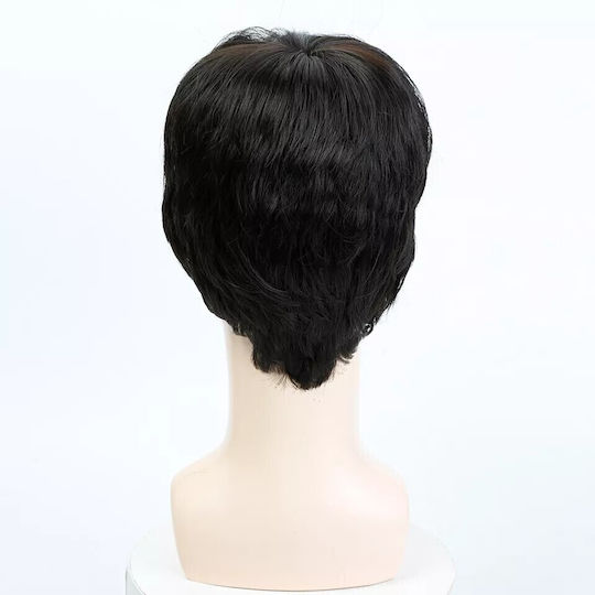 Animis Beauty Herren Perücke mit Synthetikhaar in Schwarz Farbe
