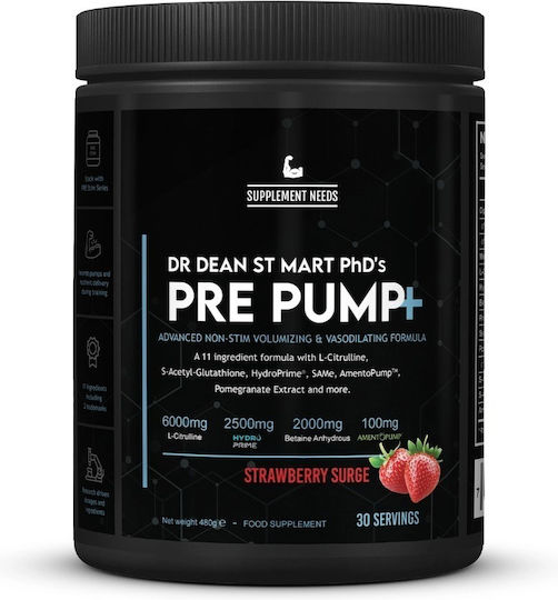 Supplement Needs Pre Pump+ Ειδικό Συμπλήρωμα Διατροφής 450gr Cola Lime