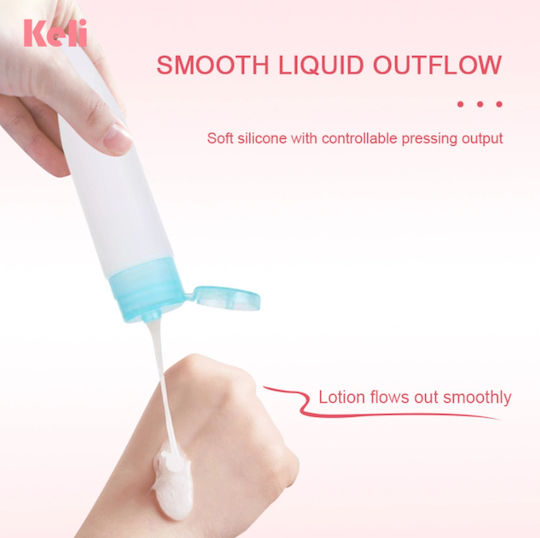 Keli Beauty Travel Bottles Σετ 2τμχ Μπλε – Μπουκαλάκια Ταξιδιού Σιλικόνης Καλλυντικά & Υγρά