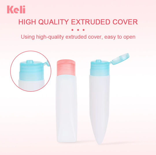 Keli Beauty Travel Bottles Σετ 2τμχ Ροζ – Μπουκαλάκια Ταξιδιού Σιλικόνης Καλλυντικά & Υγρά