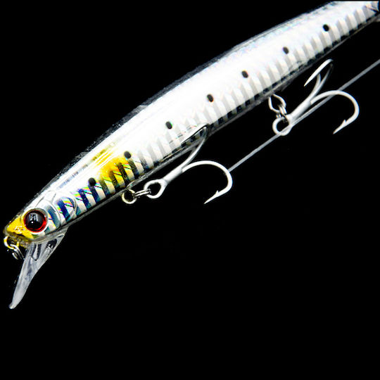 Rizor Jerky Minnow 140s 24g – Τεχνητό Minnow 14cm Τρεις Σαλαγκιές St-46 No4 Μακρινές Ρίψεις Ρεαλιστική Πλεύση #07 Flash Yellow