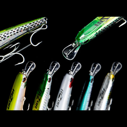 Rizor Jerky Minnow 140s 24g Artificial Minnow 14cm Three Hooks St-46 No4 Long Casts Realistic Swimming #06 Loutsaki