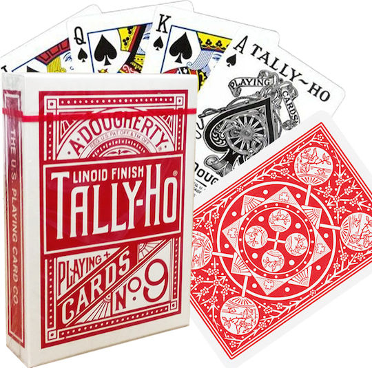 Bicycle – Tally-ho Fan Back Playing Cards Red Blue