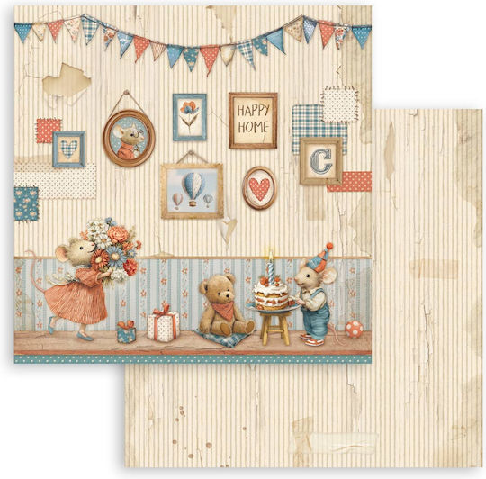 Хартиени Скрапбукинг Артикули 10 Бройки 20.3×20.3см Stamperia Family