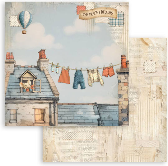 Хартиени Скрапбукинг Артикули 10 Бройки 20.3×20.3см Stamperia Family