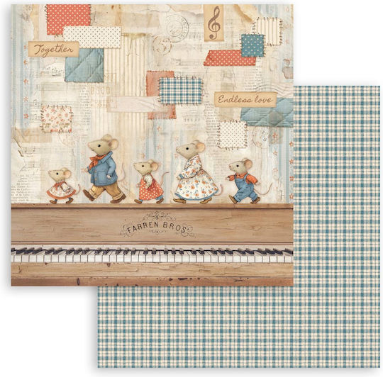 Хартиени Скрапбукинг Артикули 10 Бройки 20.3×20.3см Stamperia Family