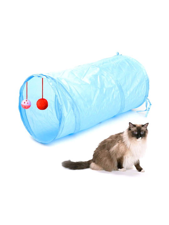Cat Tunnel Toy 50 Cm Long Blue Color