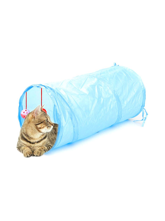 Cat Tunnel Toy 50 Cm Long Blue Color