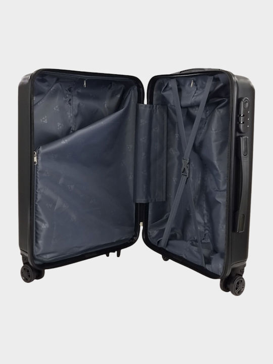 My Choice Valiză de Călătorie de Cabină Rigidă Neagră cu 4 Roți Înălțime 55cm