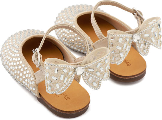 Babywalker Christening Leather Pumps Beige