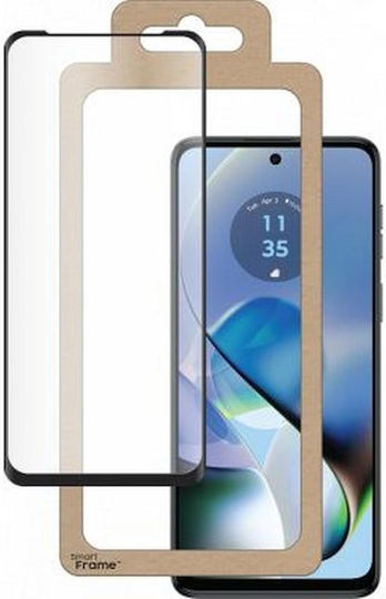 BigBen Connected Gehärtetes Glas Displayschutzfolie Motorola G54 2.5d Kratzfest Transparent Schwarz