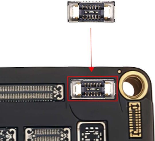 Clappio Conector Antenă Rețea Fpc iPhone 16 Pro 16 Pro Max 12 Pini Negru