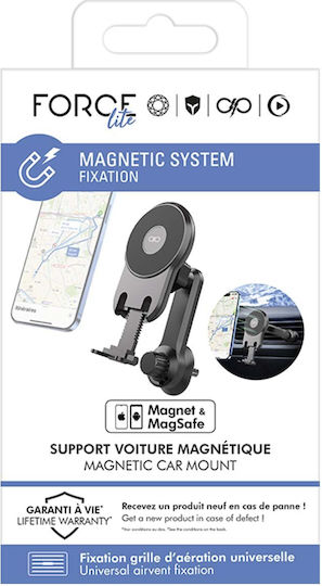 Force Power Universal Magnetic Car Mount Magsafe Magnet Rotating Vent Arm Black