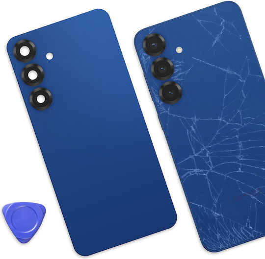 Clappio Replacement Back Cover Galaxy S25 Plus Integrated Adhesive Dark Blue