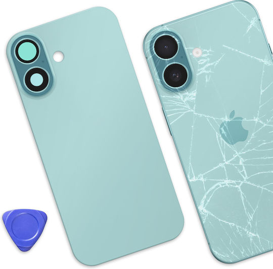 Avizar Replacement Back Cover Iphone 16 Integrated Adhesive Green