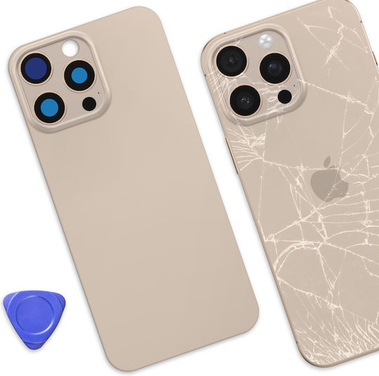 Avizar Replacement Back Cover Iphone 16 Pro Max Integrated Adhesive Beige