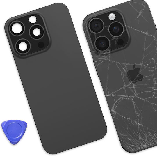 Clappio Replacement Back Cover Iphone 16 Pro Integrated Adhesive Black