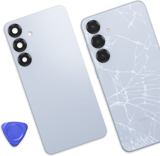 Clappio Replacement Back Cover Galaxy S25 Plus Integrated Adhesive Light Blue