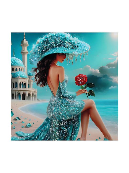 Wall Painting 60x60 With Frame Embossed Strass Keskor 26060-18