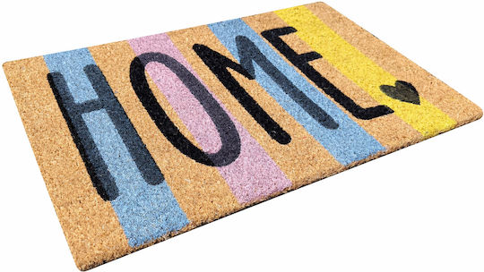Pol Carpets Entrance Mat made of Coir with Anti-slip Backing Multicolour 45x75cm Thickness 15mm