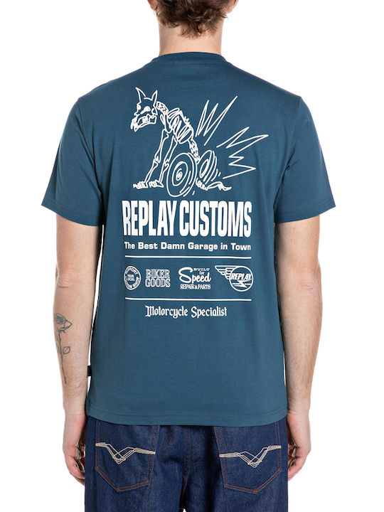 Replay T-shirt White-Green