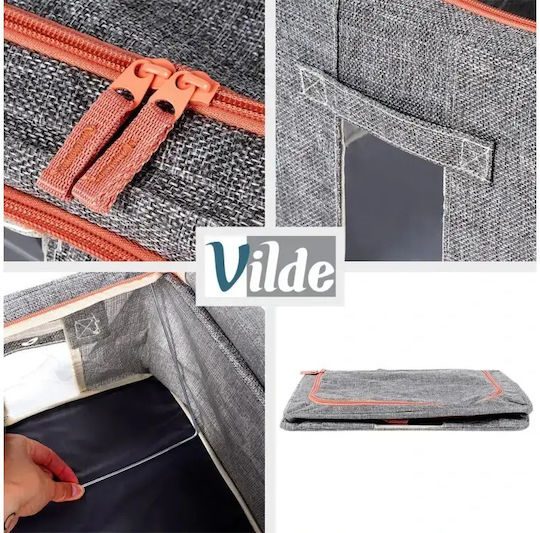 Vilde Fabric Storage Case For Clothes in Gray Color 40x30x20cm 1pcs