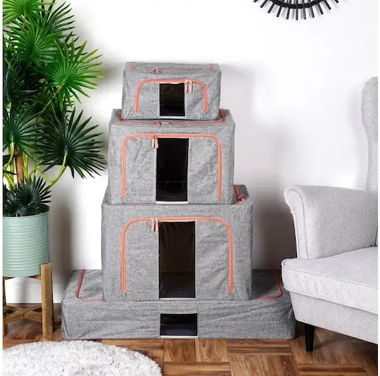 Vilde Fabric Storage Case For Clothes in Gray Color 40x30x20cm 1pcs
