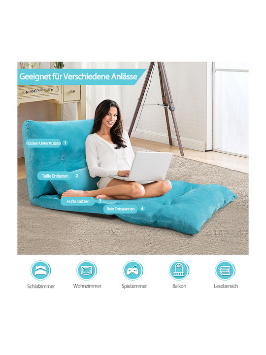 Vielseitiger Sitzsack Nackenrolle Blau 180x108x180cm