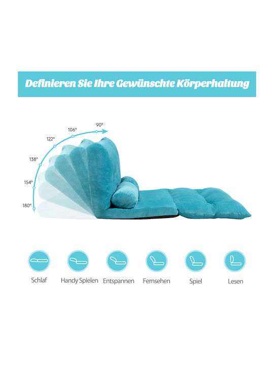 Vielseitiger Sitzsack Nackenrolle Blau 180x108x180cm