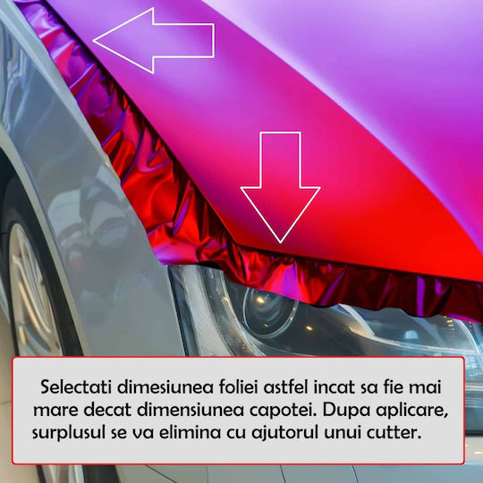 Autocolant Auto Capotă "Hood Art" Rezistent La Intemperii Mărimea S 150 X 110cm Cod Avx-capota-001s