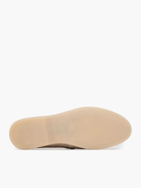 Leather Women's Loafers in Brown Color