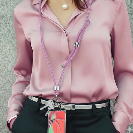 Jaym 150cm Nylon Nackenriemen Smartphone Universalhalter Rosa