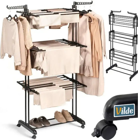Vilde Πτυσσόμενη Απλώστρα Δαπέδου από Μέταλλο 78x64cm