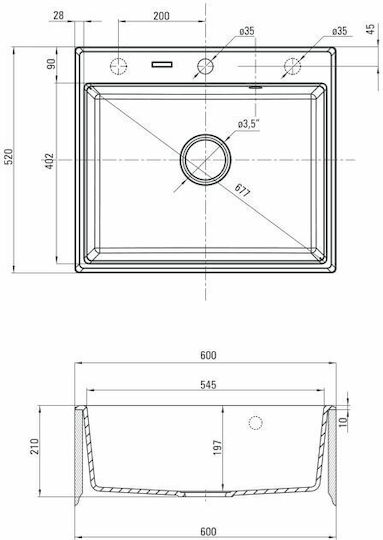 Deante Andante Поддръжка Течен Гранит 60x60см Сива Deante Andante Поддръжка Течен Гранит 60x60см Сива