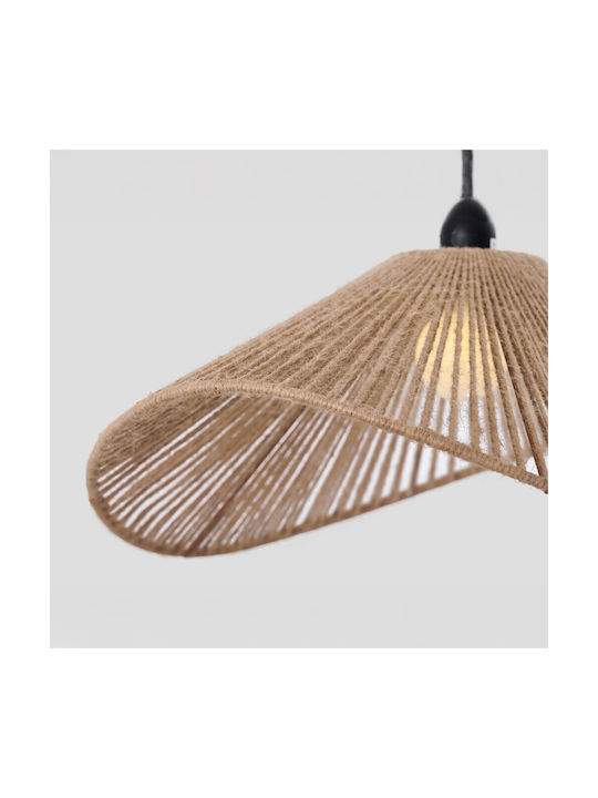 InTheBox Beam Hängelampe Braun Boho mit Seil 48x20cm.