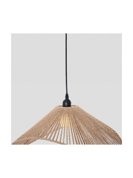 InTheBox Beam Hängelampe Braun Boho mit Seil 48x20cm.