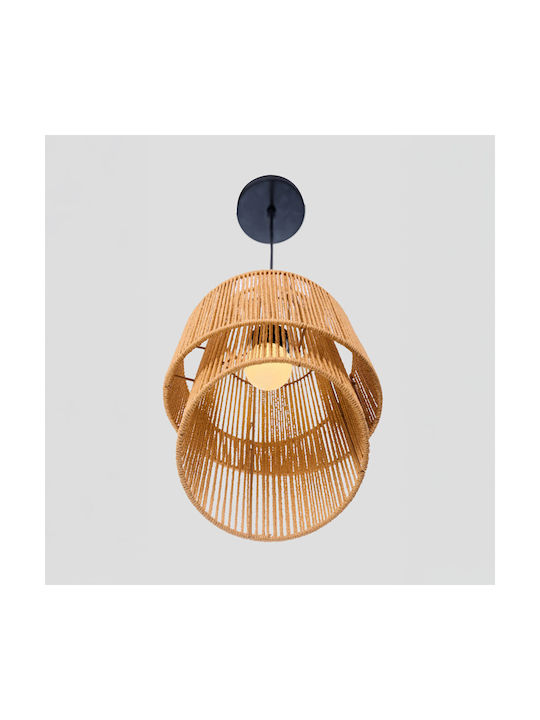 InTheBox Cira Hängelampe Braun Boho mit Seil 25x35cm.