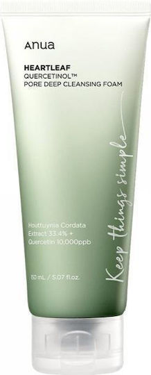 Anua Heartleaf Quercetinol Pore Αφρός Καθαρισμού Προσώπου για Ακνεϊκές Επιδερμίδες 150ml